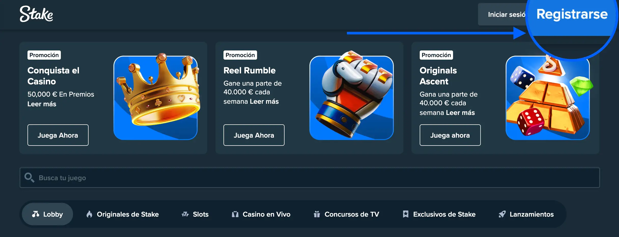 registro en stake casino