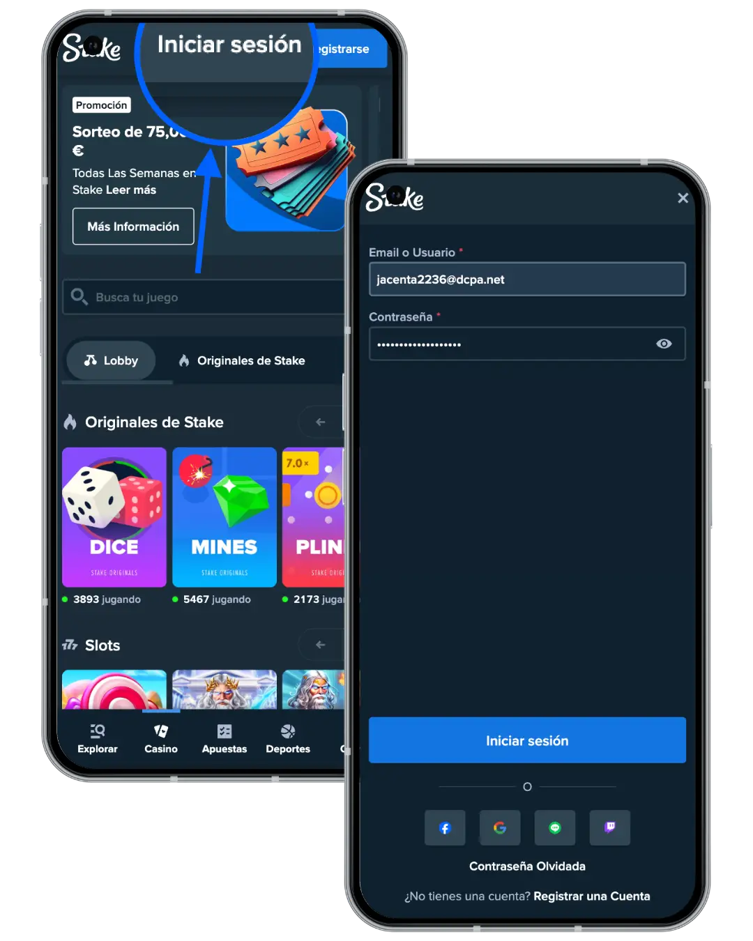 stake casino login